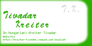 tivadar kreiter business card